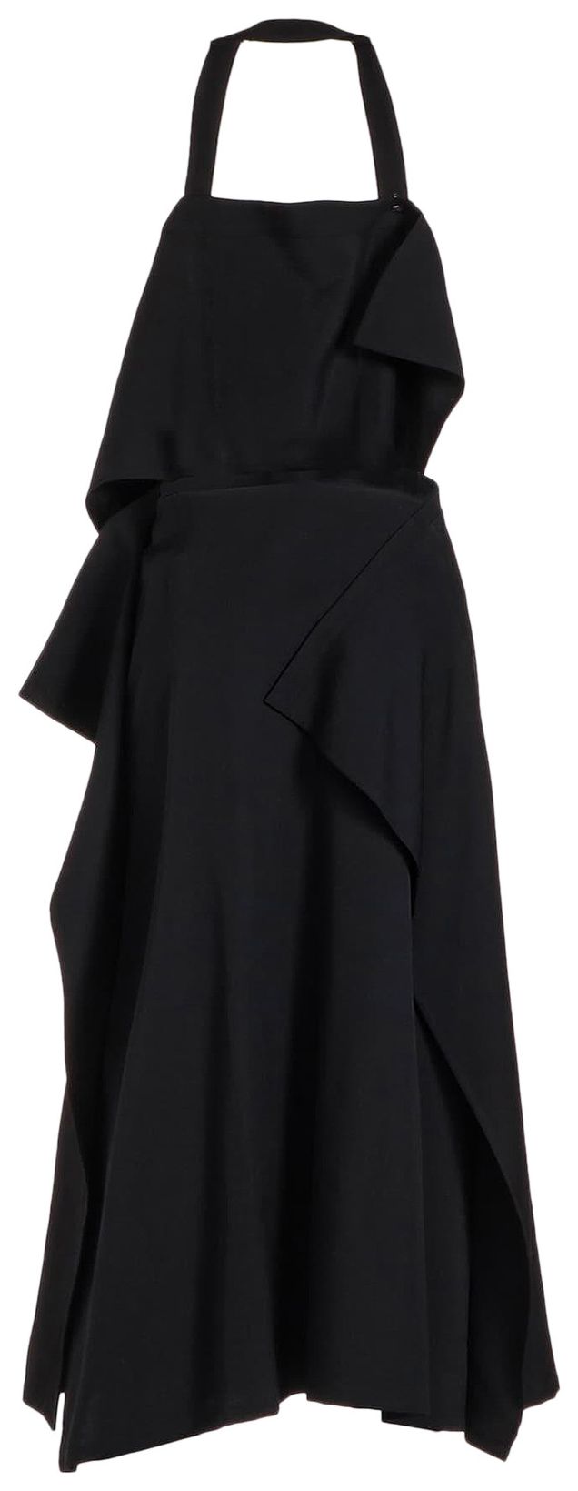 Ys Gabardine Apron Dress Black