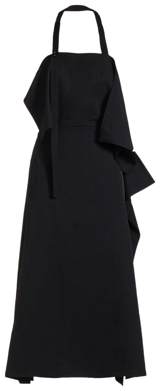 Ys Gabardine Apron Dress Black
