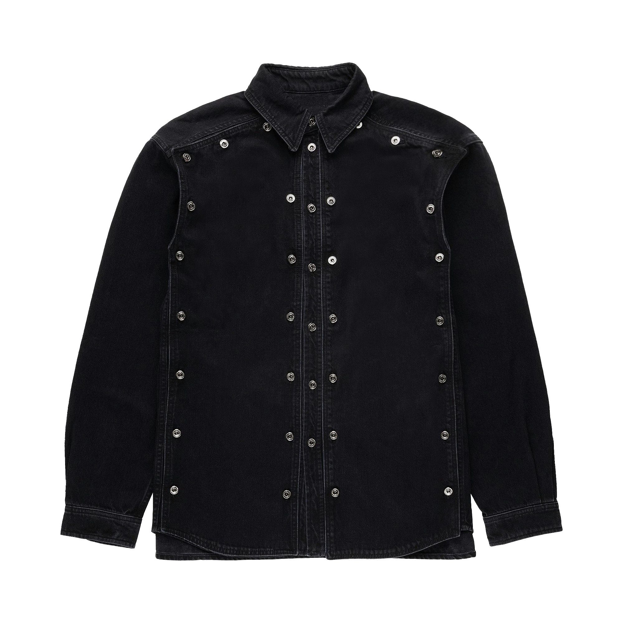 Buy Y/Project Snap Off Denim Shirt 'Evergreen/Black' - 207SI001