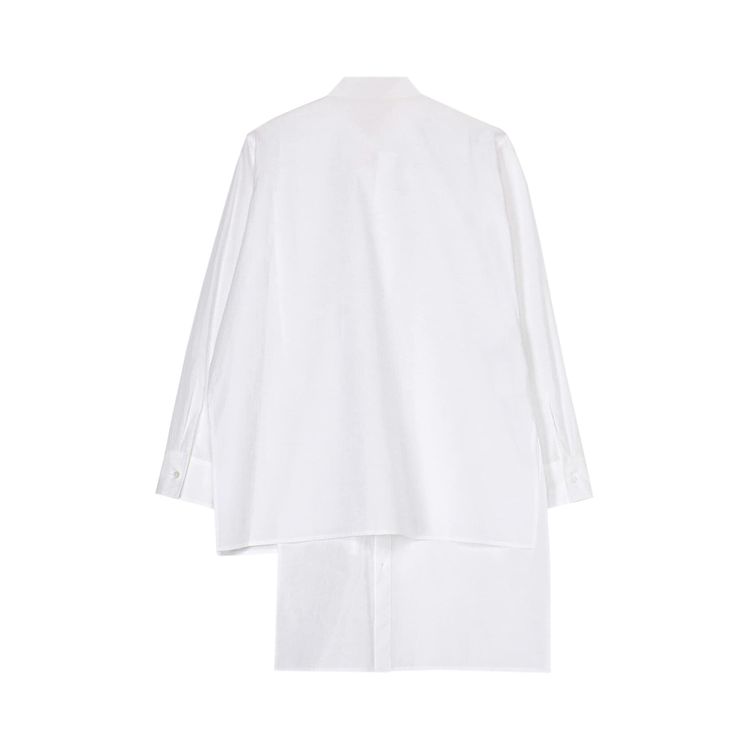 Yohji Yamamoto Broad Front Knot Detail Blouse Off White