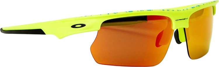 Oakley BiSphaera Inner Spark Sunglasses Matte Tennis Ball YellowCeleste NeuronPrizm Ruby