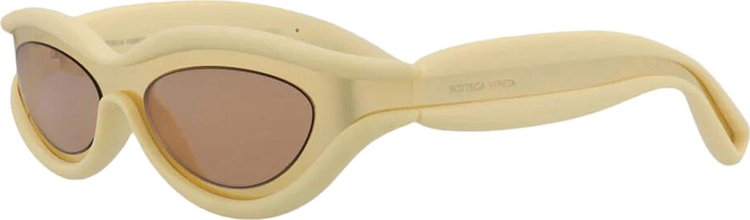 Bottega Veneta Wrap Around Sunglasses GoldBrown