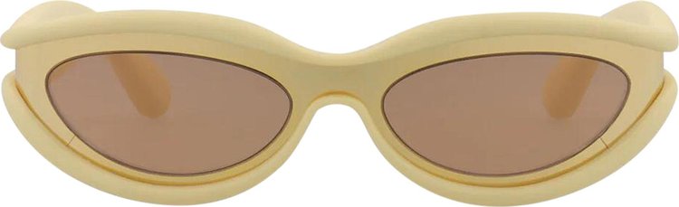 Bottega Veneta Wrap Around Sunglasses GoldBrown