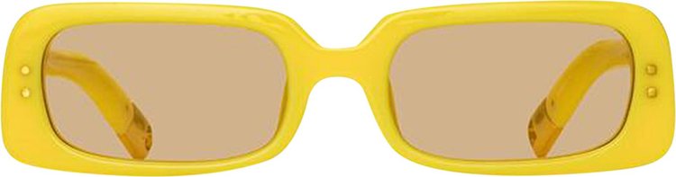 Jacquemus Azzurro Rectangular Sunglasses Pear SorbetYellow GoldYellow