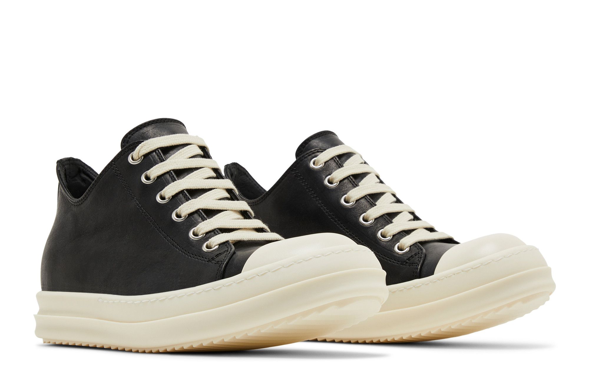 RICK OWENS | SNEAKERS BLACK/MILK WASHED CALF(LOO) スニーカー RICK OWENS | HIGH SNEAKERS BLACK/MILK/MILK (LOO) (RICK OWENS