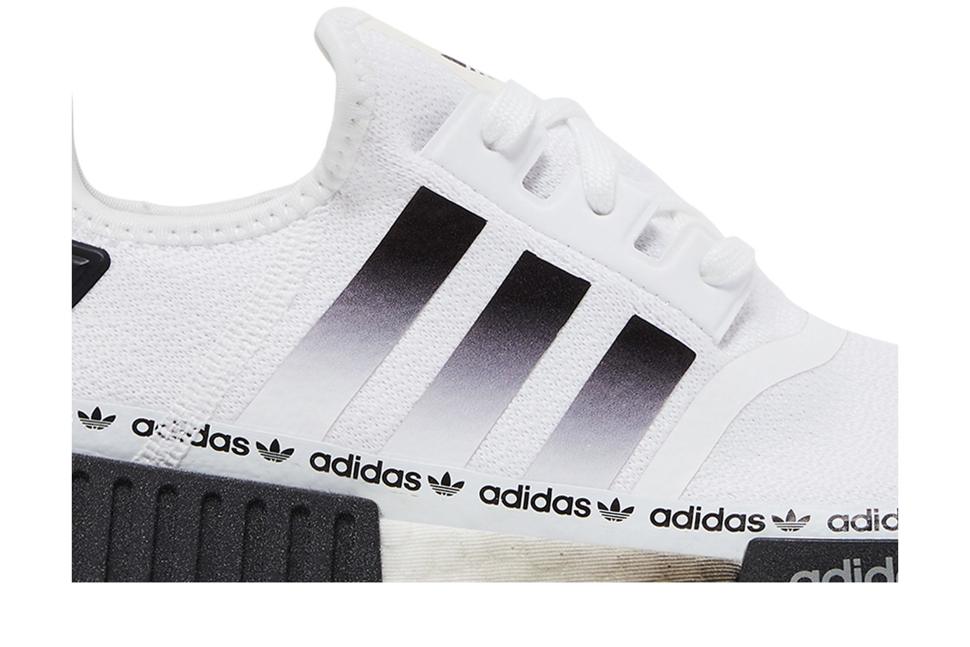 Size 10.0 NMD R1 White Black Gradient