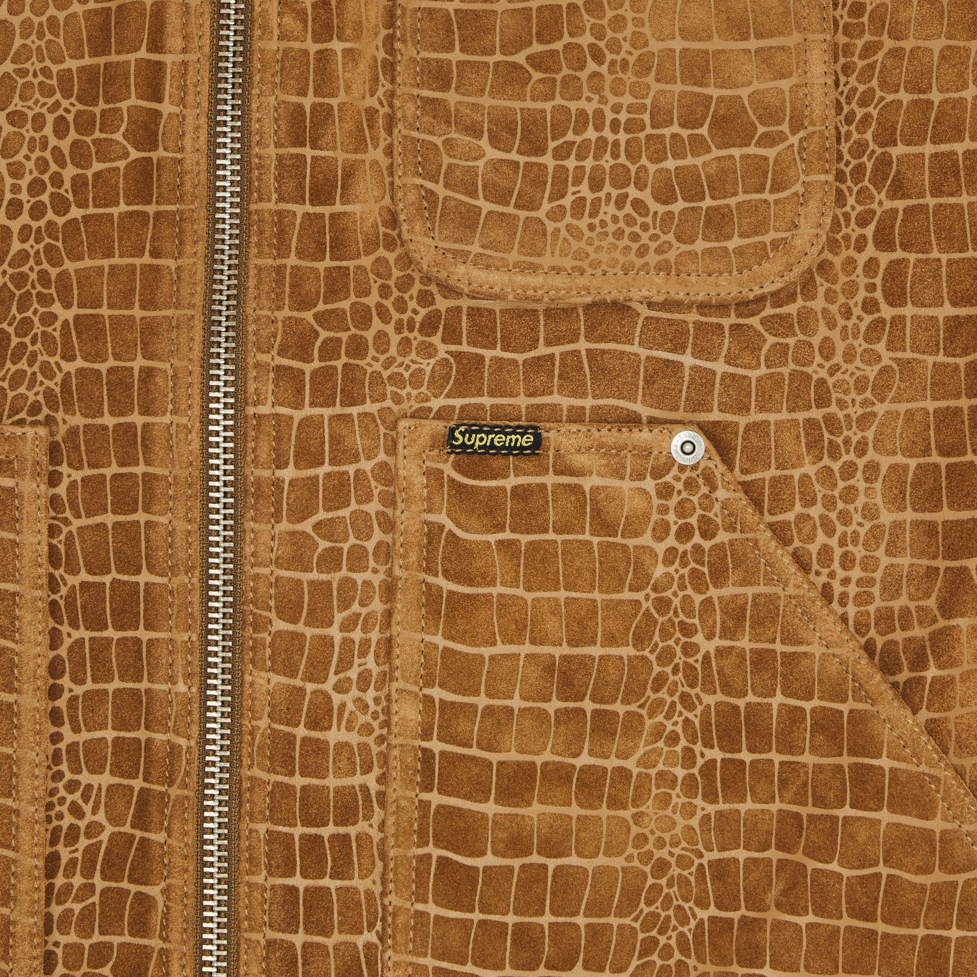 商品画像：Buy Supreme Suede Work Jacket 'Croc' - FW24J87 CROC | GOAT 2
