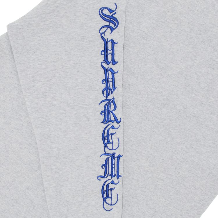 Supreme Old English Long Sleeve Top Heather Grey