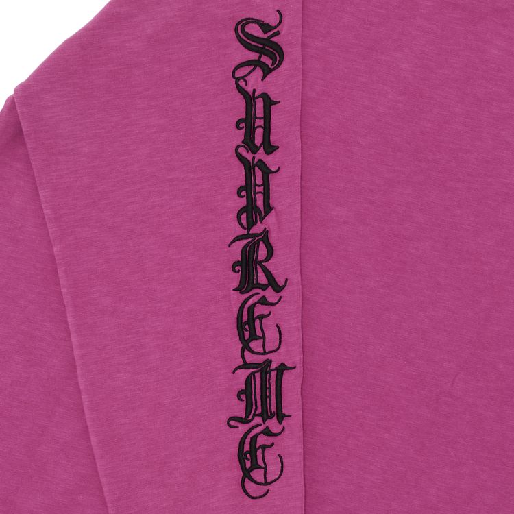Supreme Old English Long Sleeve Top Magenta
