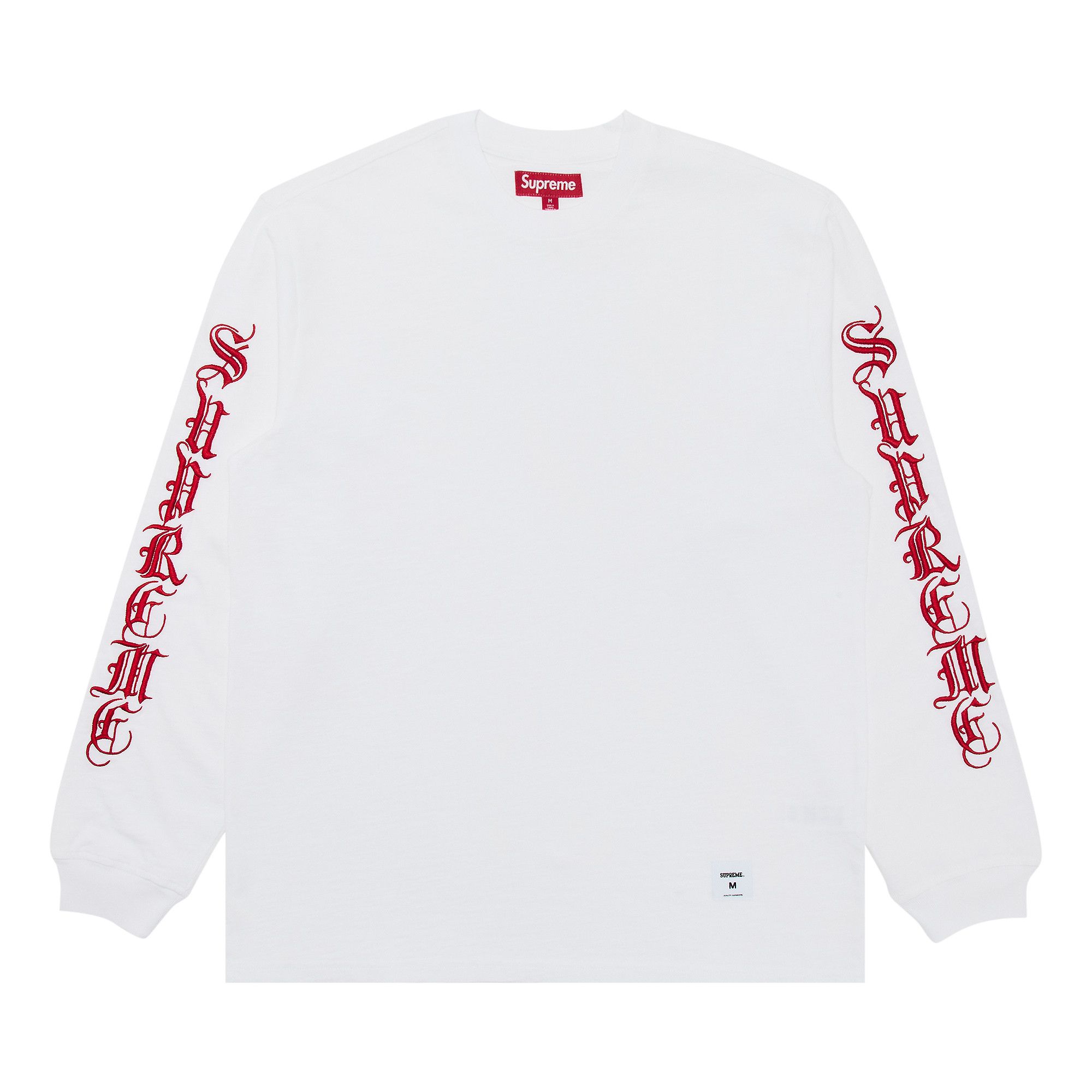 Buy Supreme Old English Long-Sleeve Top 'White' - FW24KN32