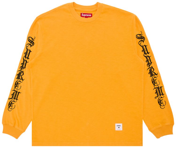 Supreme Old English Long Sleeve Top Yellow