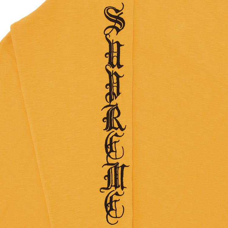 Supreme Old English Long Sleeve Top Yellow