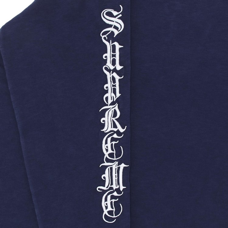 Supreme Old English Long Sleeve Top Navy