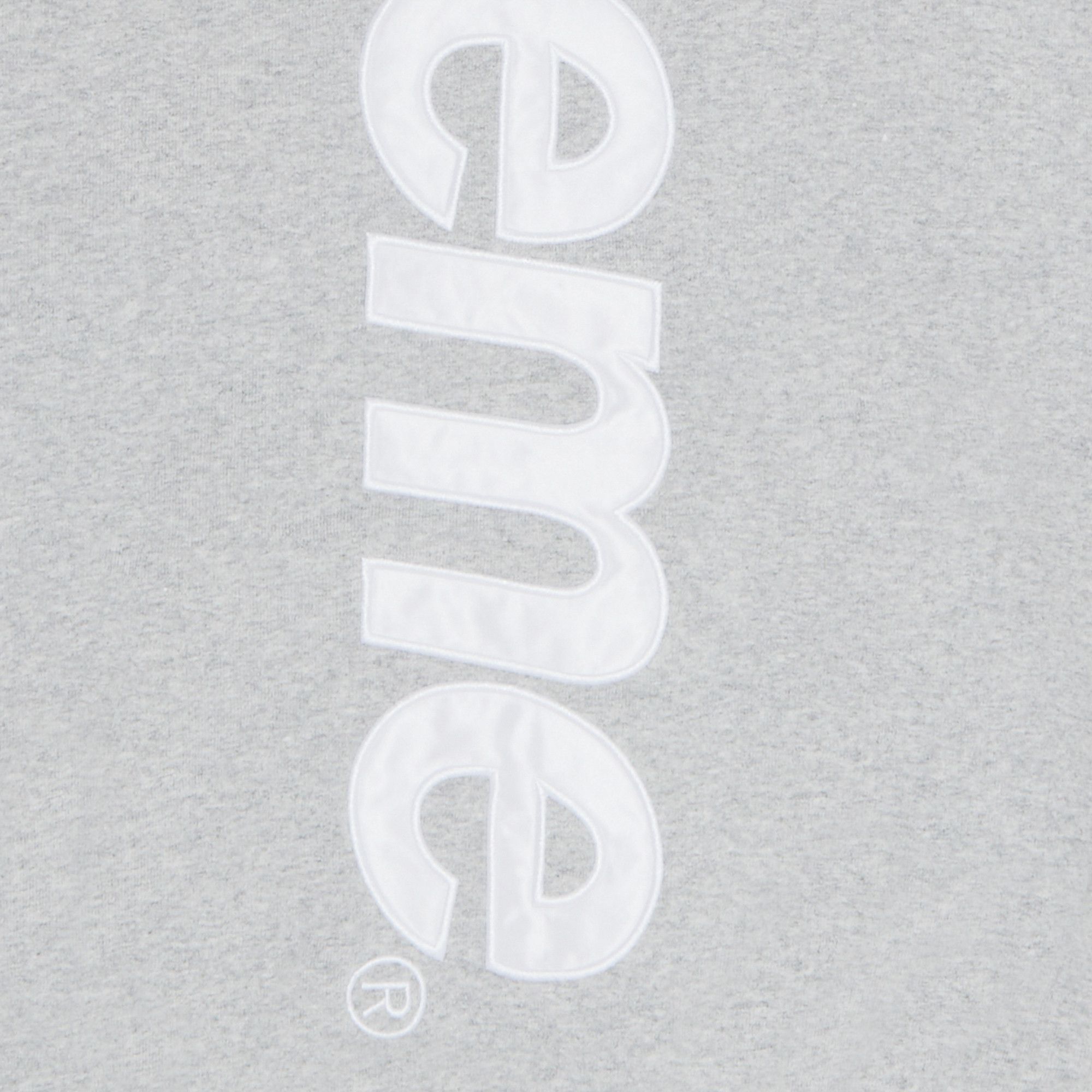 Buy Supreme Satin Appliqué Hooded Sweatshirt 'Heather Grey Buy Supreme Satin Appliqué Hooded Sweatshirt 'Heather Grey