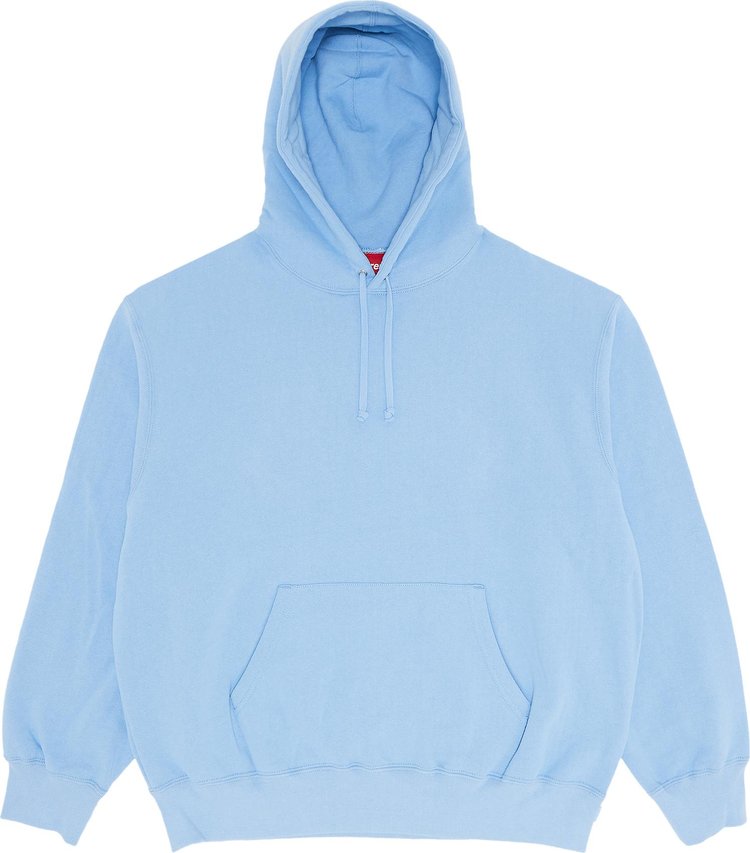 Supreme Satin Applique Hooded Sweatshirt Light Blue