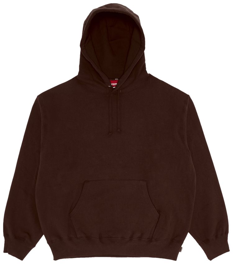 Supreme Satin Applique Hooded Sweatshirt Brown