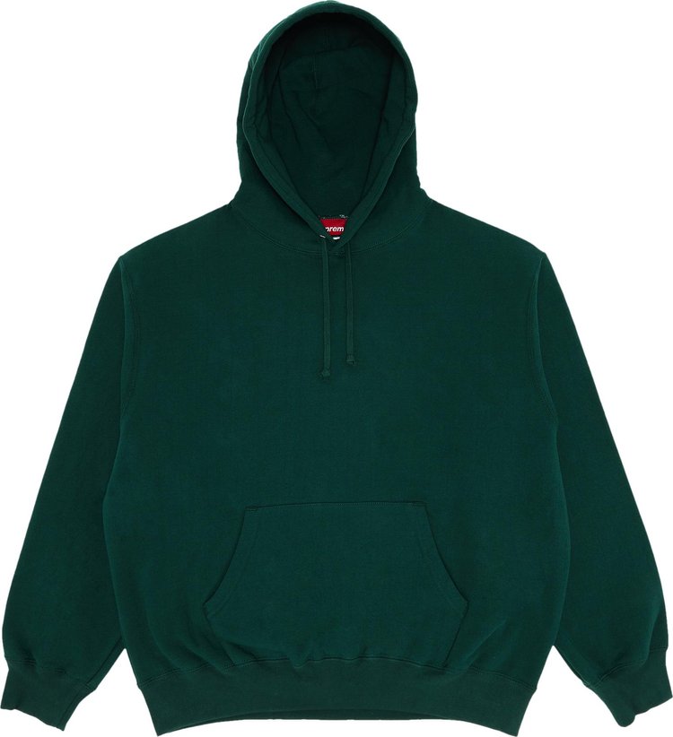 Supreme Satin Applique Hooded Sweatshirt Dark Green