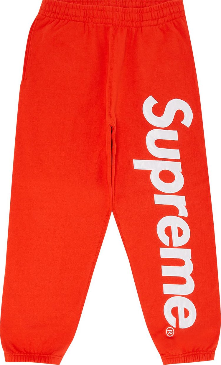 Supreme Satin Applique Sweatpant Bright Orange