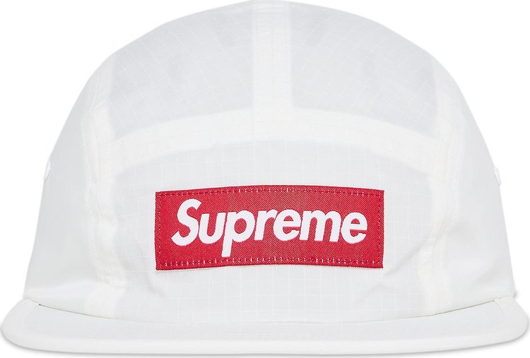 Supreme Waxed Ripstop Camp Cap White