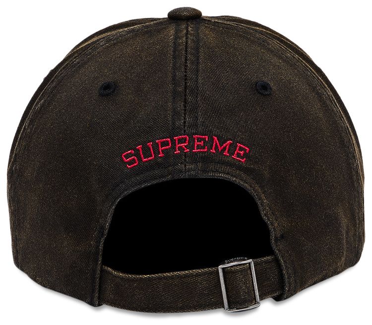 Supreme Bleached Chino 6 Panel Black