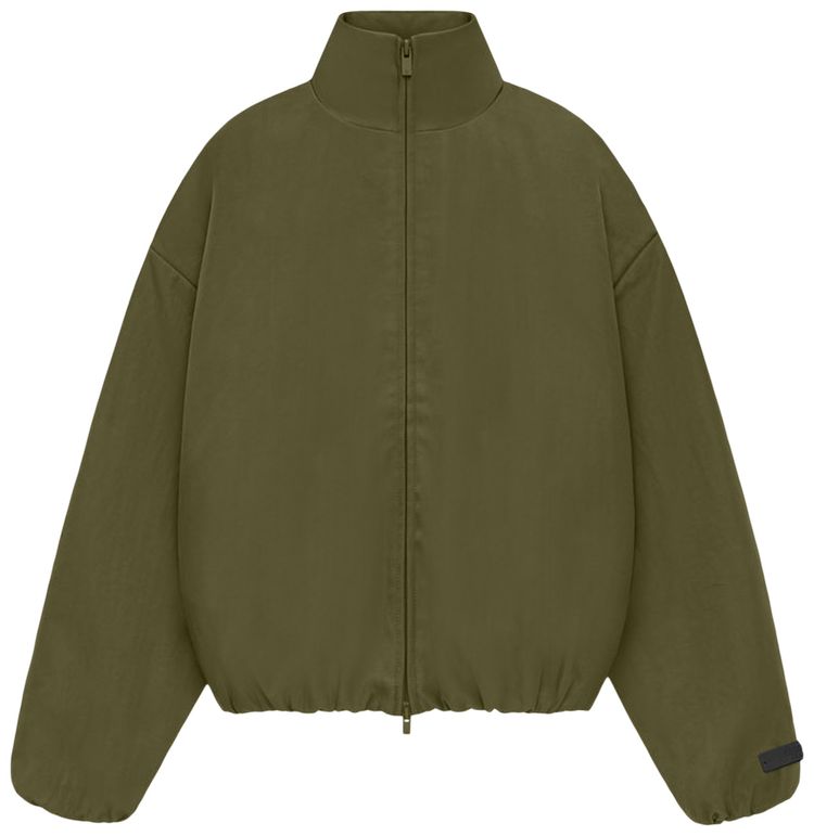Fear of God Essentials Textured Nylon Track Jacket Military
