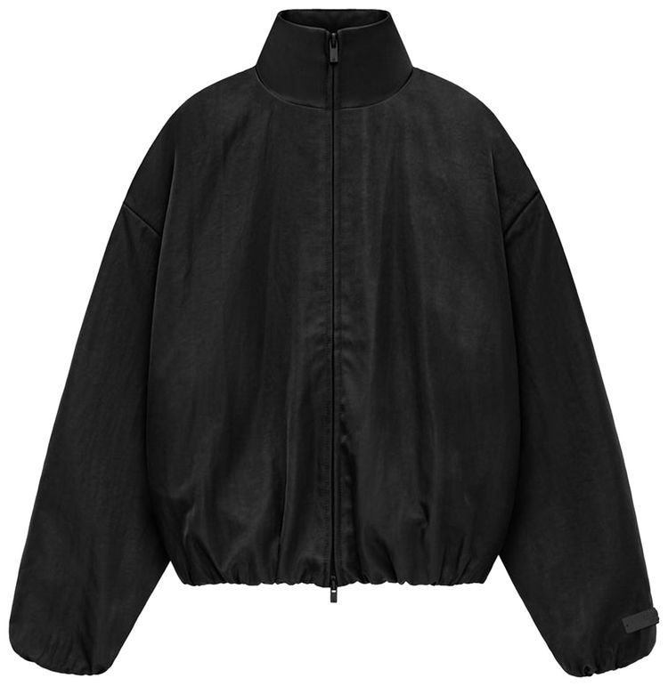 Fear of God Essentials Textured Nylon Track Jacket Black