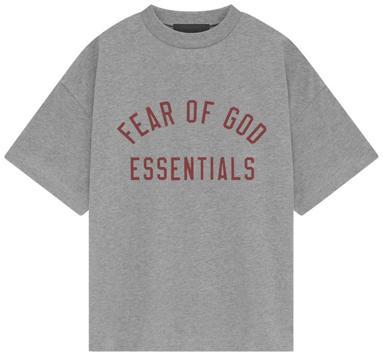 Buy Fear of God Essentials Kids Jersey Crewneck Tee 'Dark Heather ...