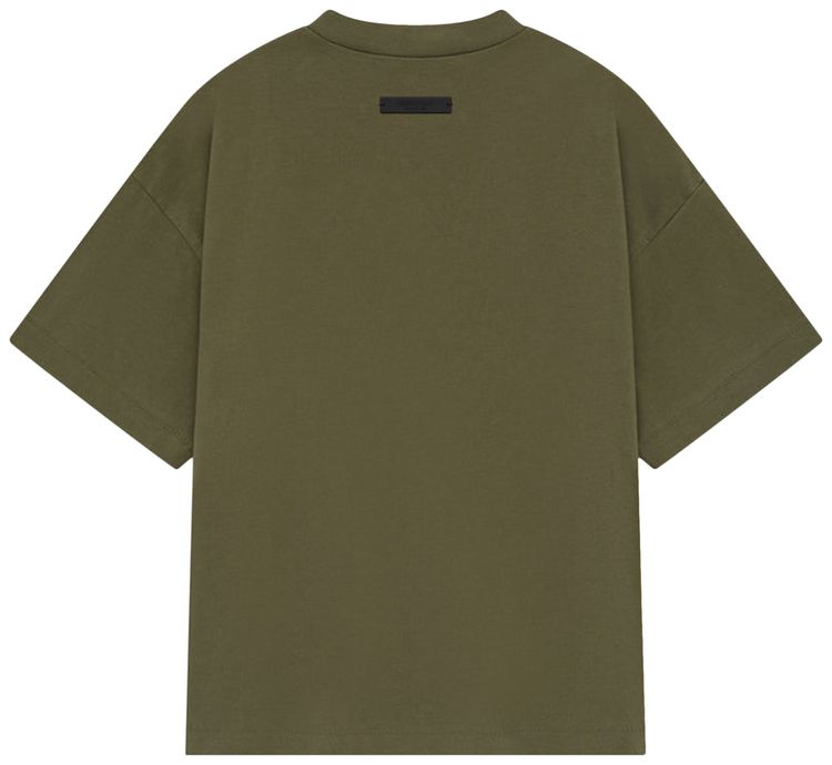 Fear of God Essentials Kids Jersey Crewneck Tee Military