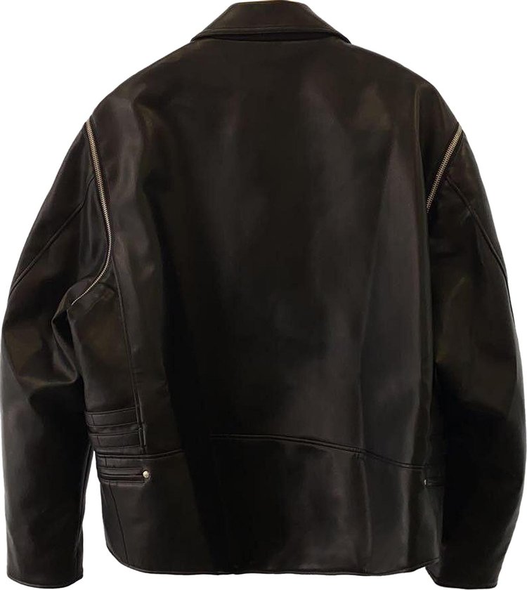 GU x Undercover Leather Rider Jacket Black