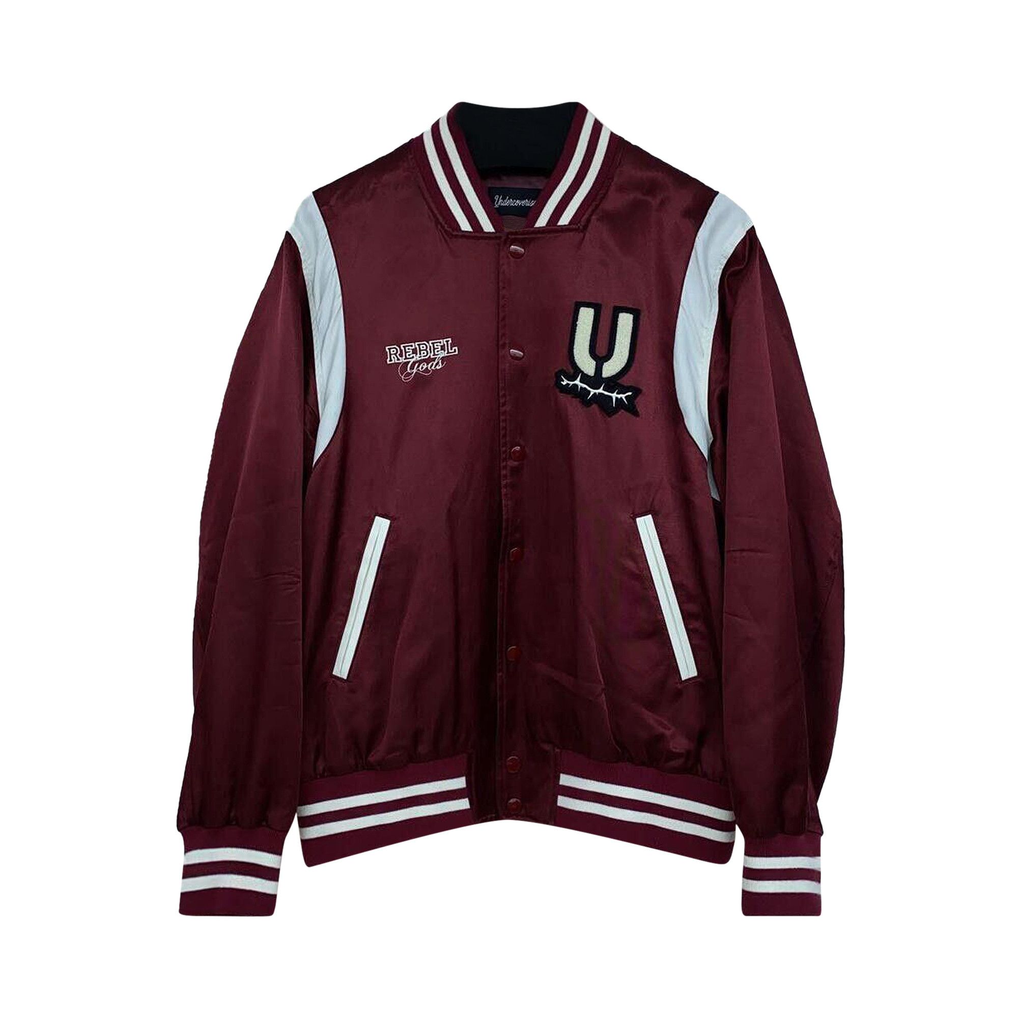 アンダーカバーUNDERCOVER  REBEL GODS ベルベットジャケット Buy Undercover Rebel Gods Varsity Jacket 'Bordeaux' - UI1B4202