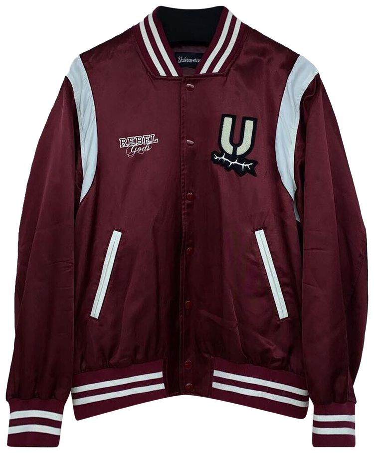 Undercover Rebel Gods Varsity Jacket Bordeaux