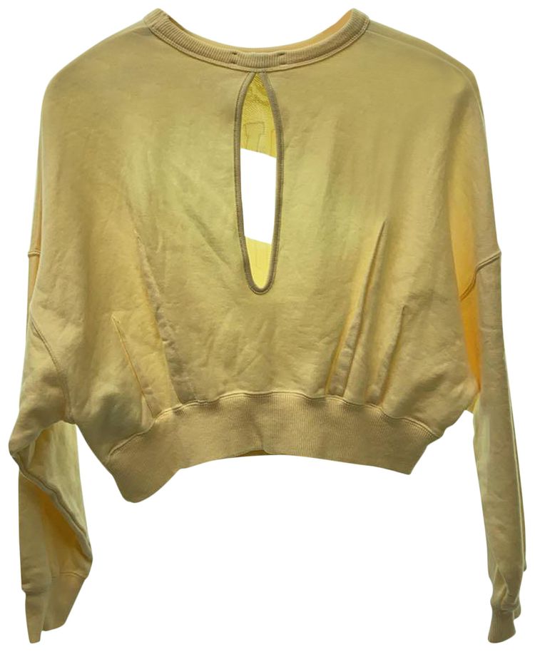 Undercover Cropped Distressed Crewneck Ivory