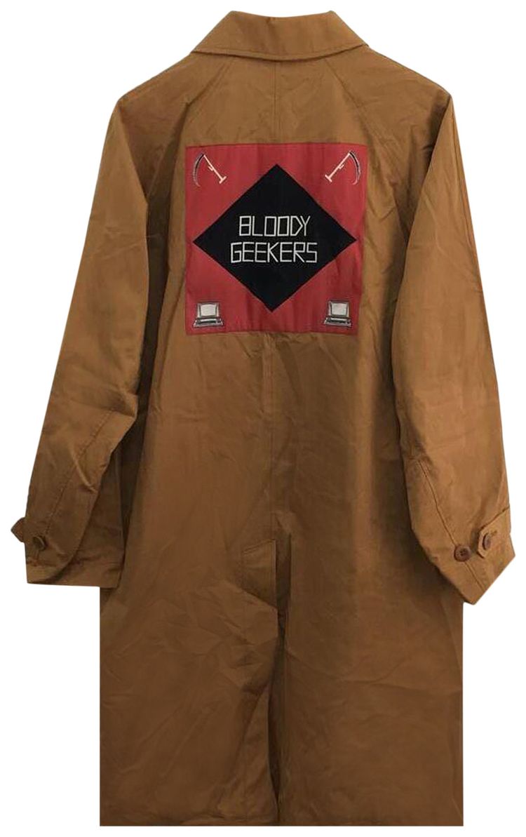 Undercover Bloody Geekers Trench Coat Brown