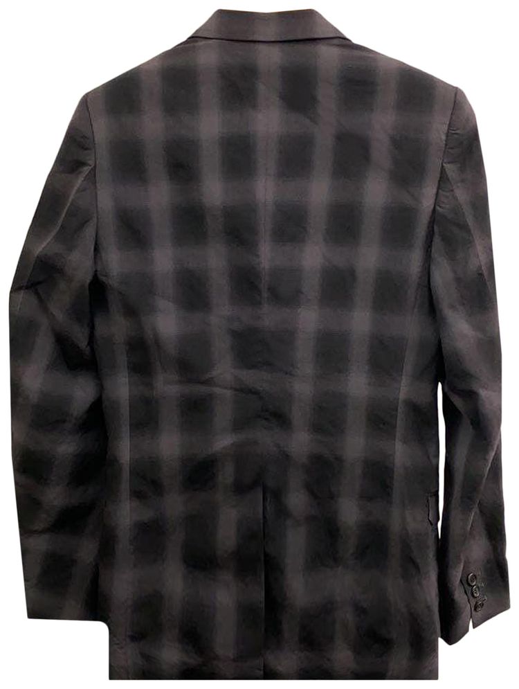 Undercover Checkered Wool Jacket Black