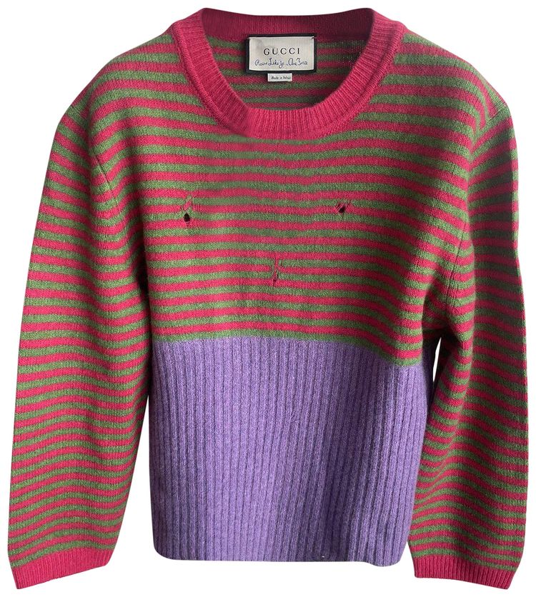 Buy Gucci Distressed Ripped Sweater 'Multicolor' - 633862 XKBJH | GOAT