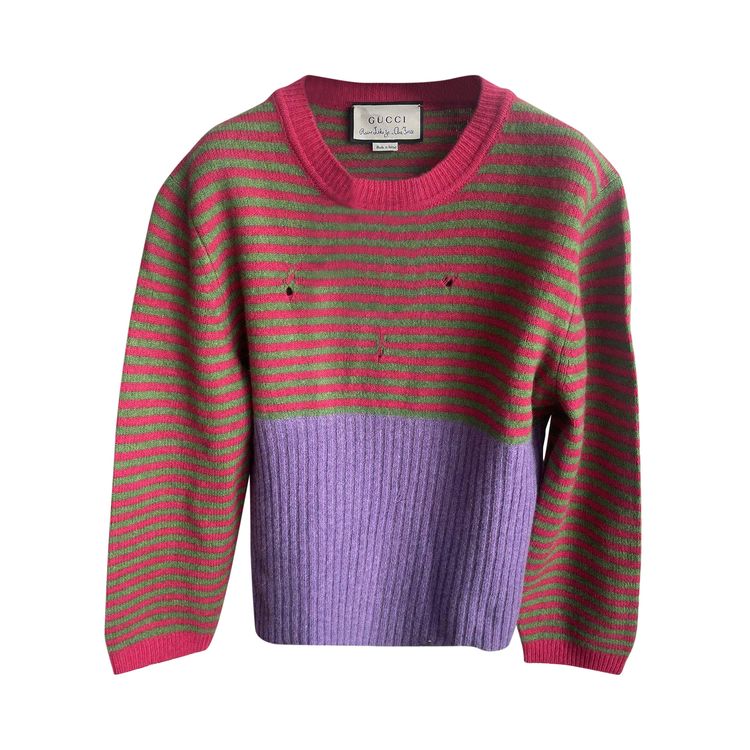 Buy Gucci Distressed Ripped Sweater 'Multicolor' - 633862 XKBJH | GOAT