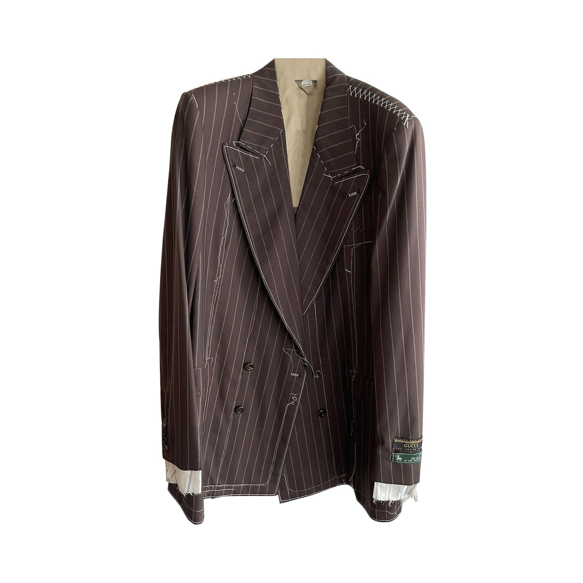 GUCCI／グッチ　ジャケット Buy Gucci Distressed Ripped Stitch Blazer 'Brown' - 586724 Z574L