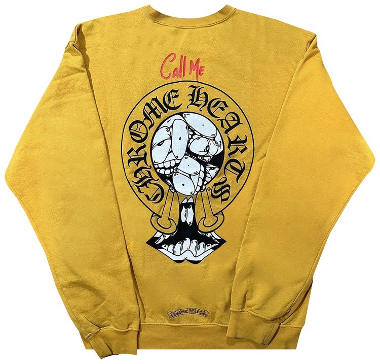 Chrome Hearts x Matty Boy Call Me Sweatshirt Yellow