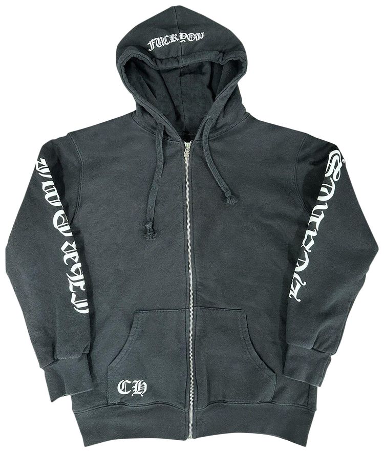 Chrome Hearts Zip Up Hoodie Black