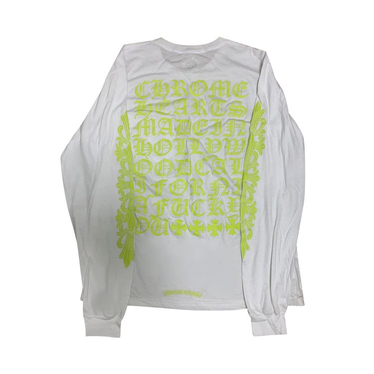 Chrome Hearts Neon Eye Chart Long Sleeve White