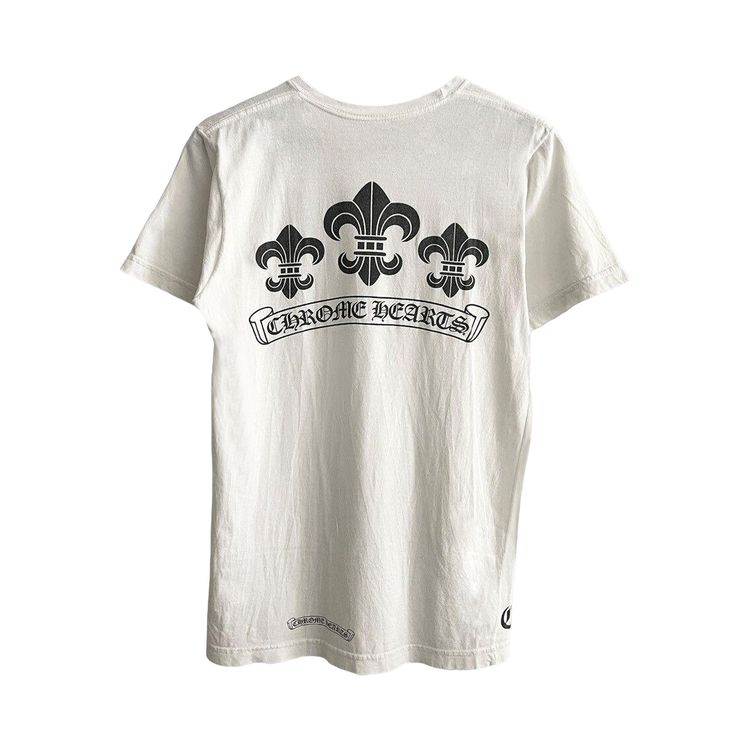 Chrome Hearts Triple Fleur Logo Pocket Tee White