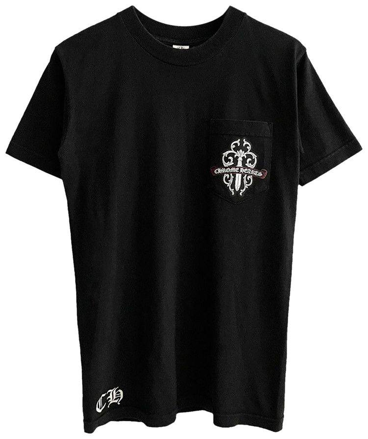 Chrome Hearts Floral Dagger Pocket Tee Black