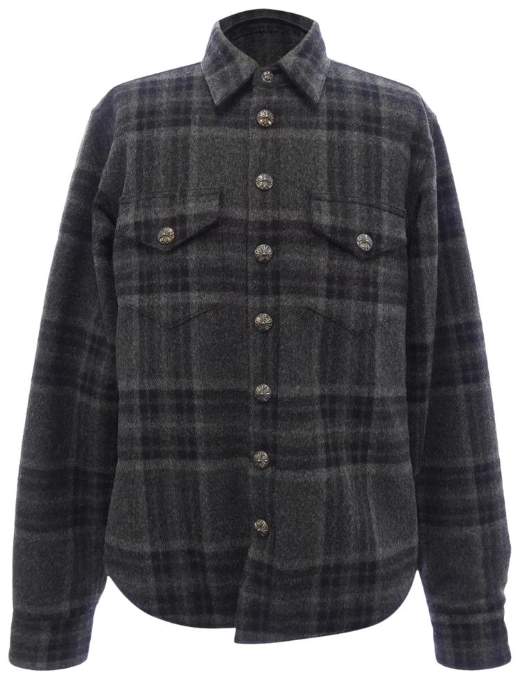 Chrome Hearts Quilted Flannel Jacket Plaid