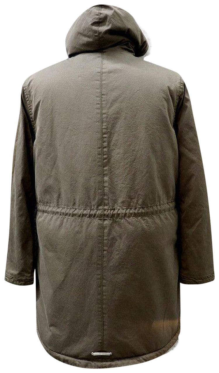 Chrome Hearts Fur Trimmed Military Parka Khaki