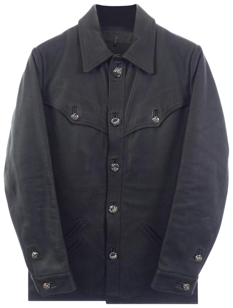 Chrome Hearts Leather Western Talon Jacket Black
