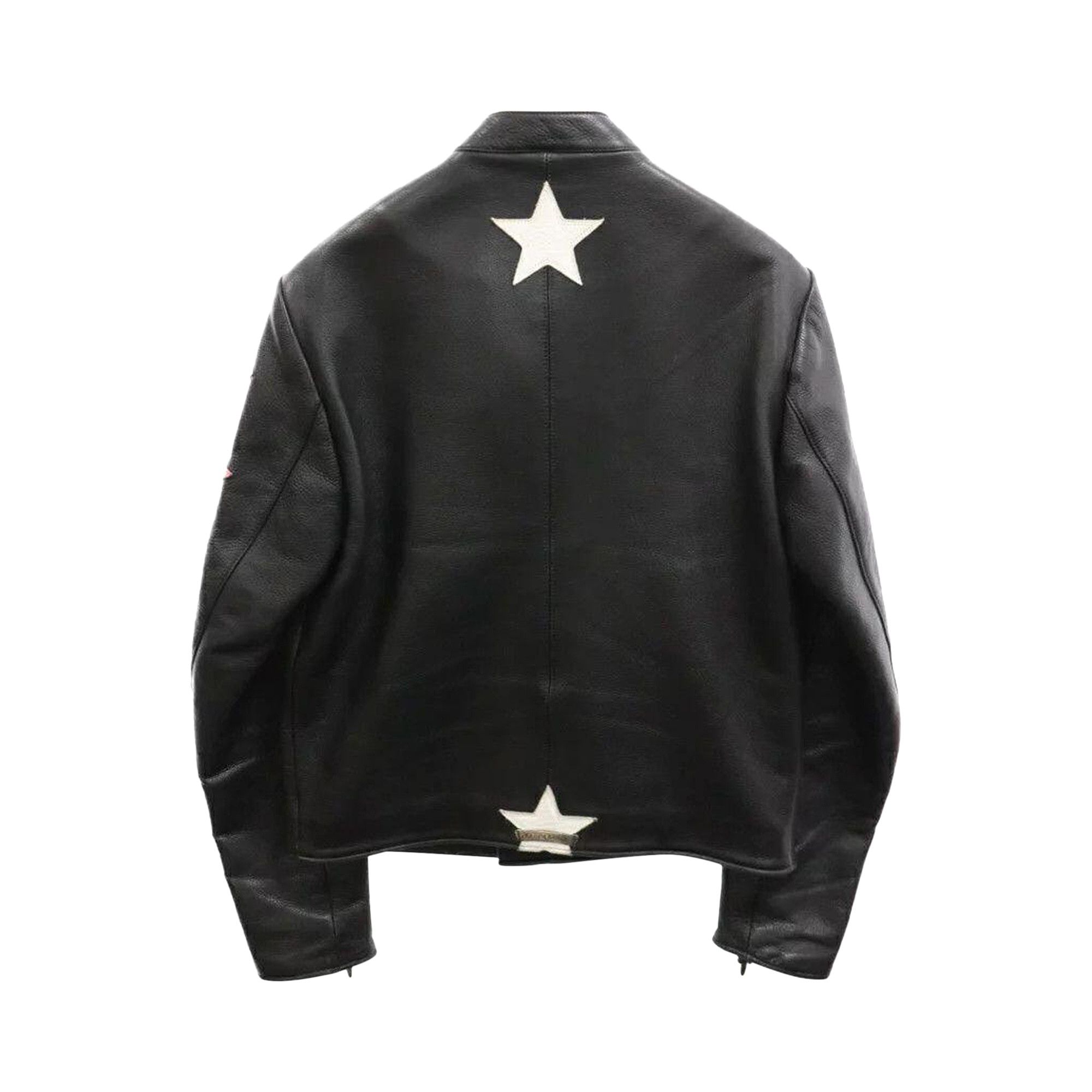 Buy Chrome Hearts Star Patch Leather Racing Jacket 'Black Buy Chrome Hearts Star Patch Leather Racing Jacket 'Black