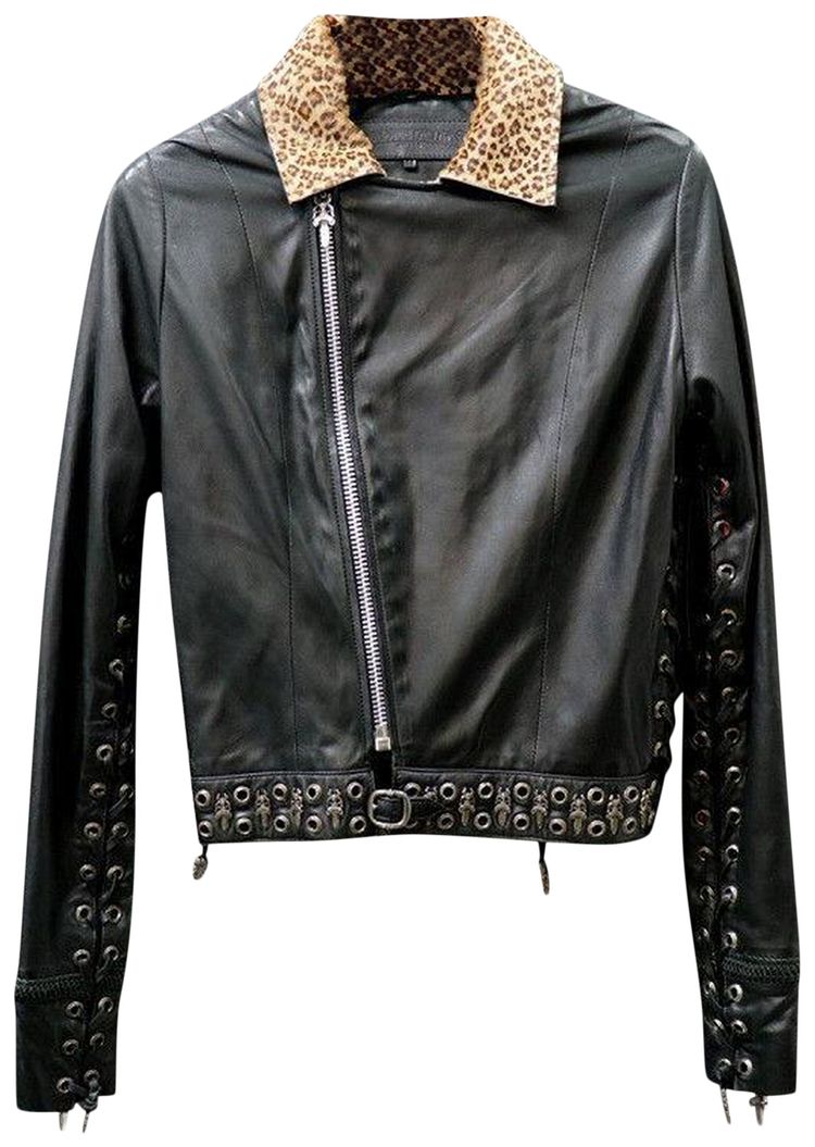 Chrome Hearts Cheetah Riders Jacket BlackCheetah