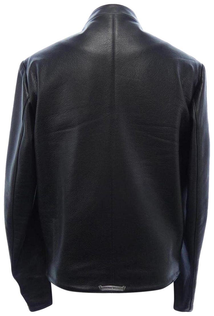 Chrome Hearts Leather Racer Jacket Black