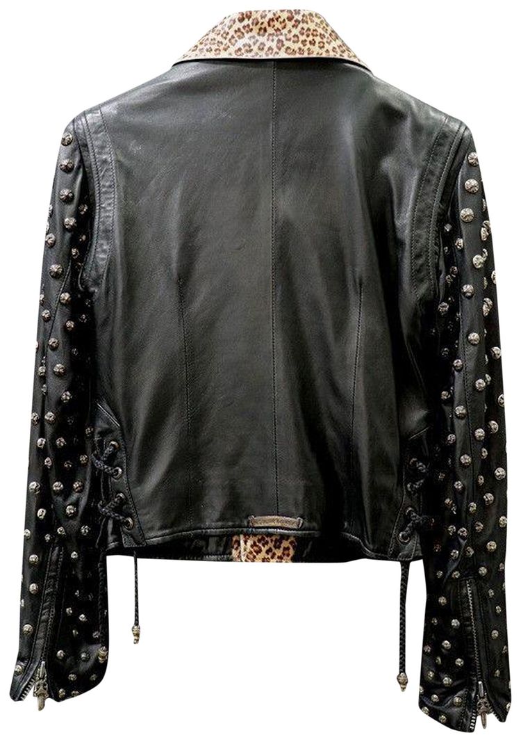 Chrome Hearts Cheetah Mapplethorpe Crossball JJ Dean Jacket BlackCheetah
