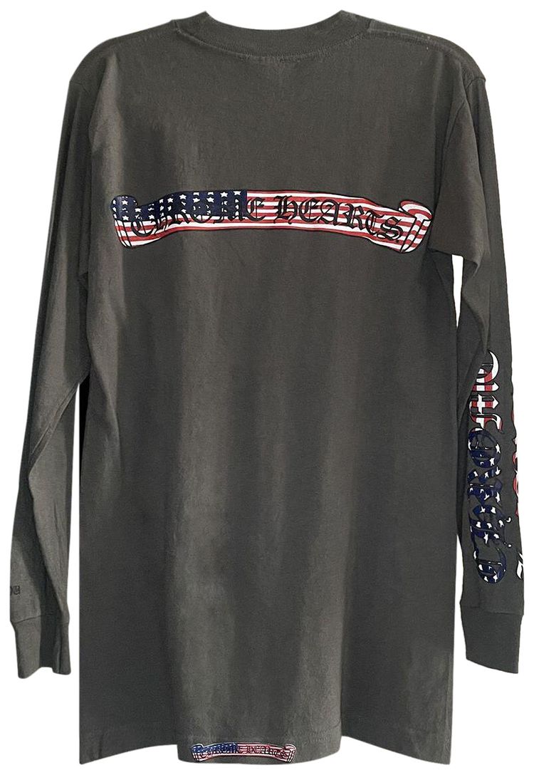 Chrome Hearts American Flag Long Sleeve Grey